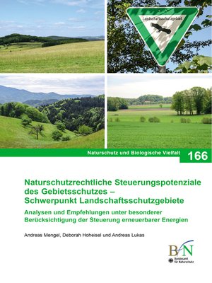 cover image of Naturschutzrechtliche Steuerungspotenziale des Gebietsschutzes--Schwerpunkt Landschaftsschutzgebiete